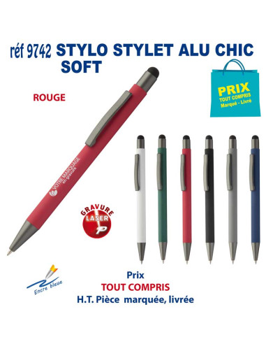 STYLO STYLET ALU CHIC SOFT REF 9742 9742 STYLOS PUBLICITAIRES PERSONNALISES  1,97 €
