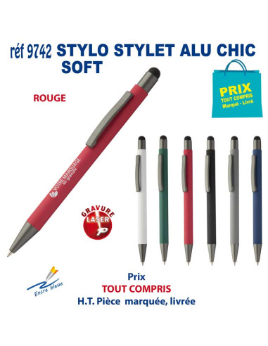 STYLO STYLET ALU CHIC SOFT REF 9742 9742 STYLOS PUBLICITAIRES PERSONNALISES  1,86 €