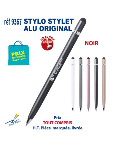 STYLO STYLET ALU ORIGINAL REF 9367 9367 STYLOS PUBLICITAIRES PERSONNALISES  3,37 €