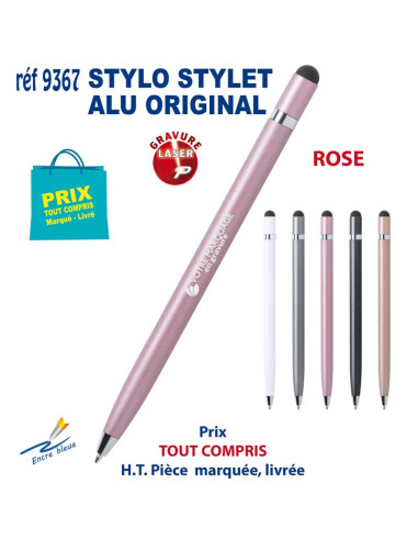 STYLO STYLET ALU ORIGINAL REF 9367 9367 STYLOS PUBLICITAIRES PERSONNALISES  3,37 €