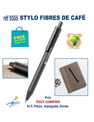 STYLO FIBRES DE CAFE REF 9355 9355 Stylos Bois, carton, recyclé  1,82 €