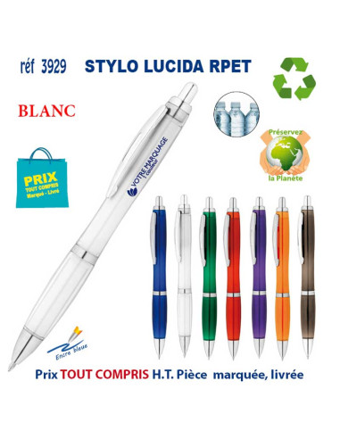 STYLO LUCIDA RPET REF 3929 3929 Stylos Bois, carton, recyclé  1,75 €