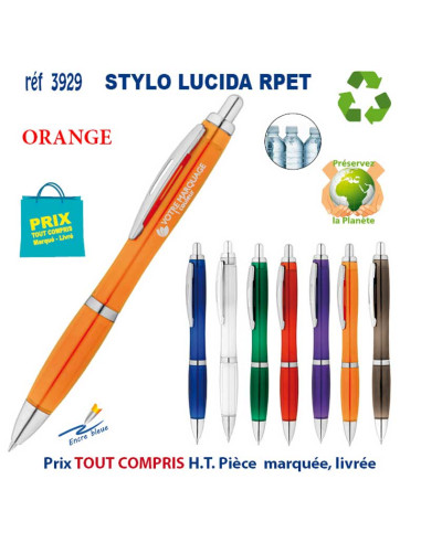 STYLO LUCIDA RPET REF 3929 3929 Stylos Bois, carton, recyclé  1,75 €