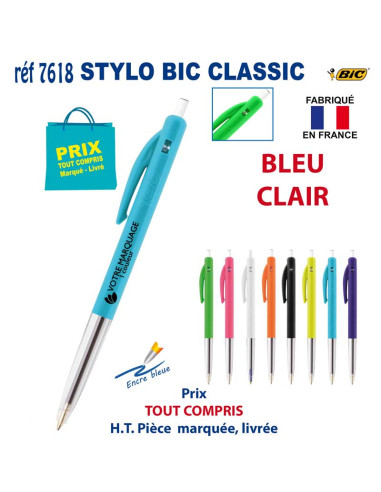 STYLO BIC CLASSIC REF 7618 7618 STYLOS PUBLICITAIRES PERSONNALISES  0,48 €