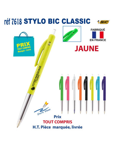 STYLO BIC CLASSIC REF 7618 7618 STYLOS PUBLICITAIRES PERSONNALISES  0,48 €