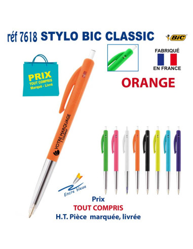 STYLO BIC CLASSIC REF 7618 7618 STYLOS PUBLICITAIRES PERSONNALISES  0,48 €