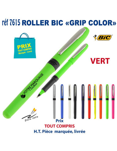 ROLLER BIC GRIP COLOR REF 7615 7615 Stylos plastiques  1,41 €