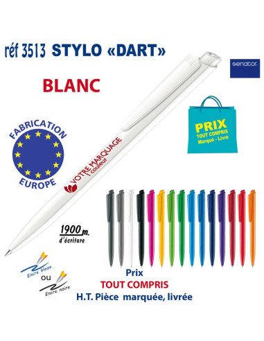 STYLO DART REF 3513 3513 Stylos plastiques  0,42 €