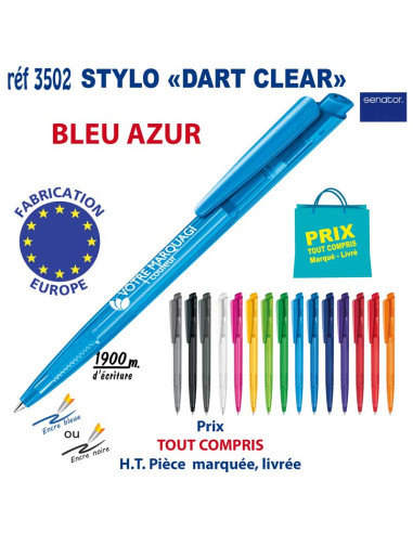 STYLO DART CLEAR REF 3502 3502 Stylos plastiques  0,42 €