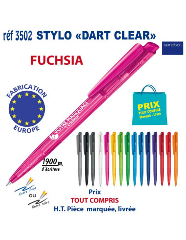 STYLO DART CLEAR REF 3502 3502 Stylos plastiques  0,42 €