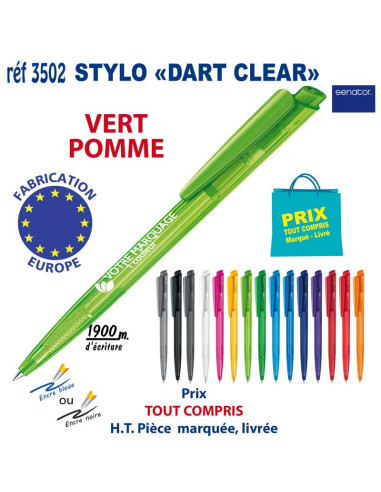 STYLO DART CLEAR REF 3502 3502 Stylos plastiques  0,42 €