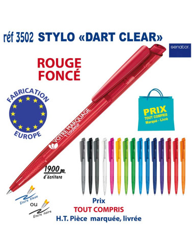 STYLO DART CLEAR REF 3502 3502 Stylos plastiques  0,42 €