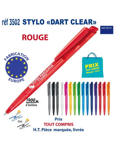 STYLO DART CLEAR REF 3502 3502 Stylos plastiques  0,42 €