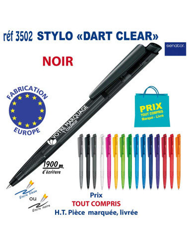 STYLO DART CLEAR REF 3502 3502 Stylos plastiques  0,42 €