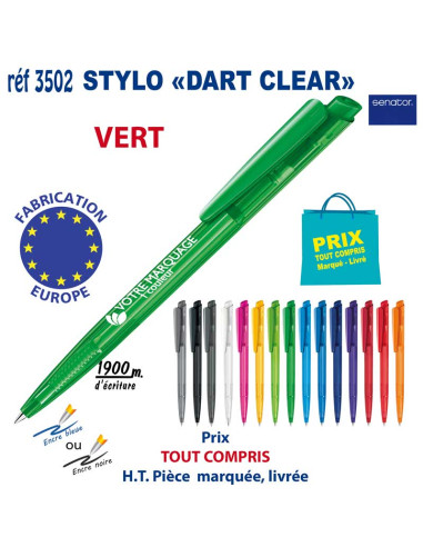 STYLO DART CLEAR REF 3502 3502 Stylos plastiques  0,42 €