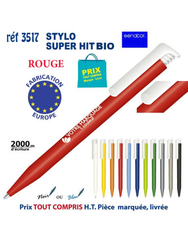 STYLO SUPER HIT BIO REF 3517 3517 Stylos Bois, carton, recyclé  0,55 €