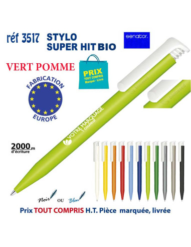 STYLO SUPER HIT BIO REF 3517 3517 Stylos Bois, carton, recyclé  0,55 €