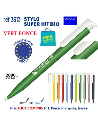 STYLO SUPER HIT BIO REF 3517 3517 Stylos Bois, carton, recyclé  0,55 €