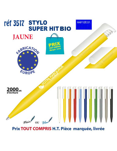 STYLO SUPER HIT BIO REF 3517 3517 Stylos Bois, carton, recyclé  0,55 €