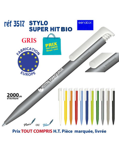 STYLO SUPER HIT BIO REF 3517 3517 Stylos Bois, carton, recyclé  0,55 €