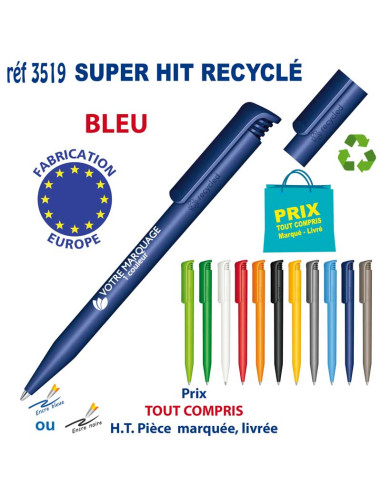 STYLO SUPER HIT RECYCLE REF 3519 3519 Stylos plastiques  0,55 €