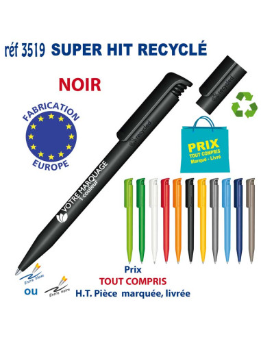 STYLO SUPER HIT RECYCLE REF 3519 3519 Stylos plastiques  0,55 €