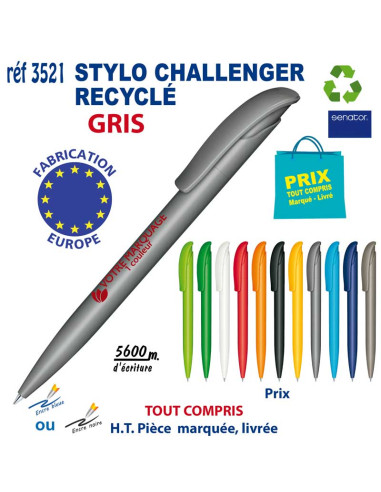 STYLO CHALLENGER RECYCLE REF 3521 3521 Stylos plastiques  0,88 €