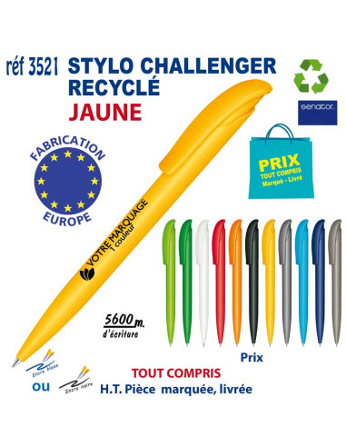 STYLO CHALLENGER RECYCLE REF 3521 3521 Stylos plastiques  0,88 €