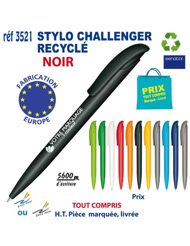 STYLO CHALLENGER RECYCLE REF 3521 3521 Stylos plastiques  0,88 €