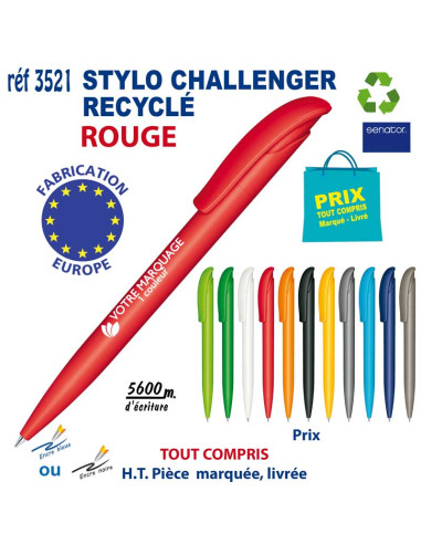 STYLO CHALLENGER RECYCLE REF 3521 3521 Stylos plastiques  0,88 €
