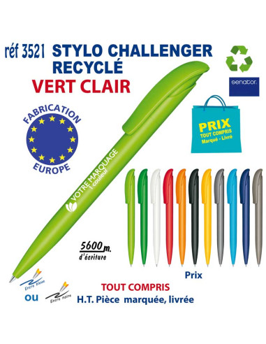 STYLO CHALLENGER RECYCLE REF 3521 3521 Stylos plastiques  0,88 €