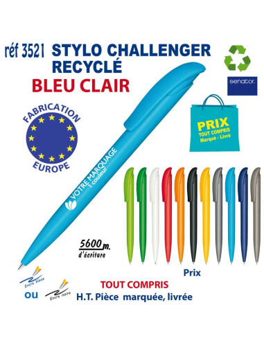 STYLO CHALLENGER RECYCLE REF 3521 3521 Stylos plastiques  0,88 €