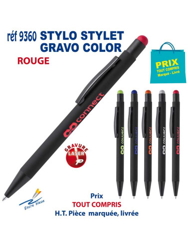 STYLO STYLET GRAVO COLOR REF 9360 9360 STYLOS PUBLICITAIRES PERSONNALISES  1,77 €