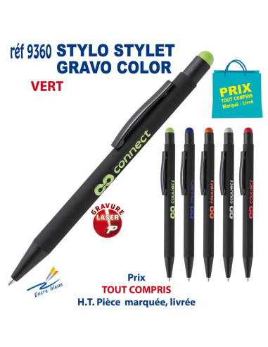 STYLO STYLET GRAVO COLOR REF 9360 9360 STYLOS PUBLICITAIRES PERSONNALISES  1,77 €