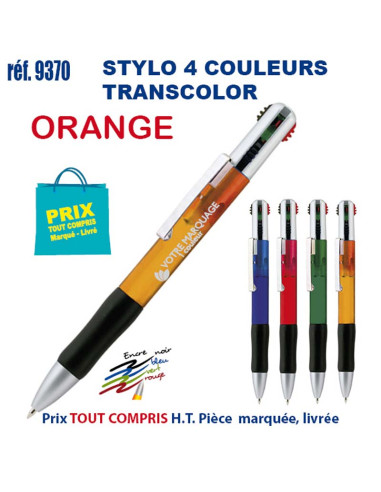 STYLO 4 COULEURS TRANSCOLOR REF 9370 9370 Stylos Divers : pointeur laser, stylo lampe...  1,74 €
