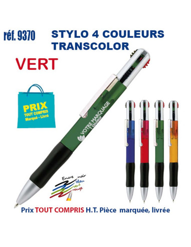 STYLO 4 COULEURS TRANSCOLOR REF 9370 9370 Stylos Divers : pointeur laser, stylo lampe...  1,74 €