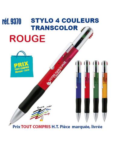 STYLO 4 COULEURS TRANSCOLOR REF 9370 9370 Stylos Divers : pointeur laser, stylo lampe...  1,74 €