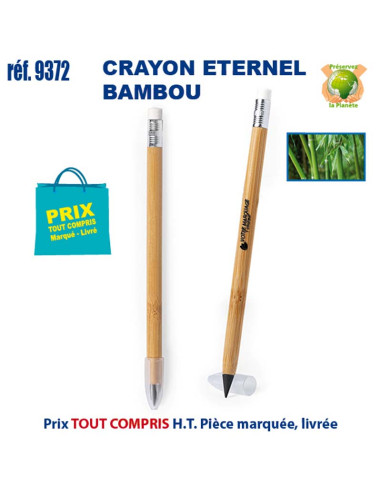 CRAYON ETERNEL BAMBOU REF 9372 9372 STYLOS PUBLICITAIRES PERSONNALISES  1,68 €