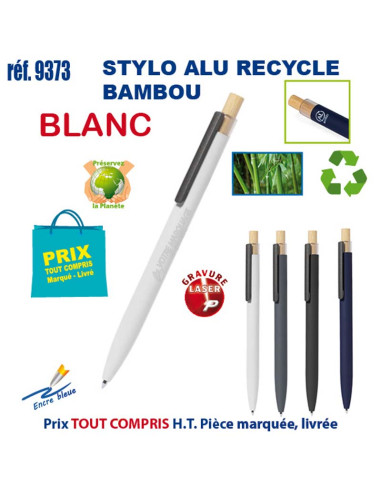 STYLO ALU RECYCLE BAMBOU REF 9373 9373 STYLOS PUBLICITAIRES PERSONNALISES  1,98 €