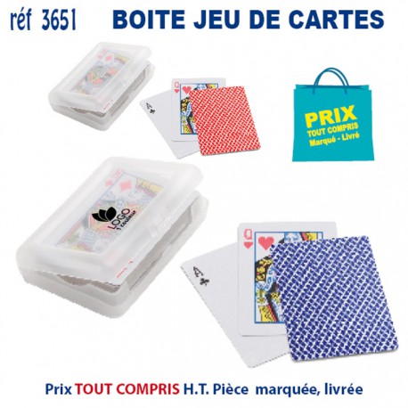 BOITE JEU DE CARTES REF 3651 3651 JEUX - ENFANTS : OBJETS PUBLICITAIRES  2,17 €