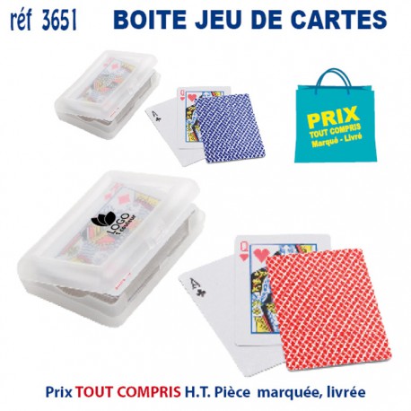 BOITE JEU DE CARTES REF 3651 3651 JEUX - ENFANTS : OBJETS PUBLICITAIRES  2,17 €