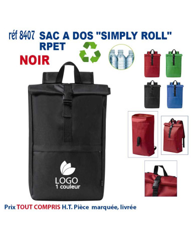 SAC A DOS "SIMPLY ROLL" RPET REF 8407 8407 SAC A DOS  8,44 €