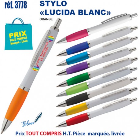 STYLO LUCIDA BLANC QUADRI REF 3778 3778 Stylos plastiques  0,80 €