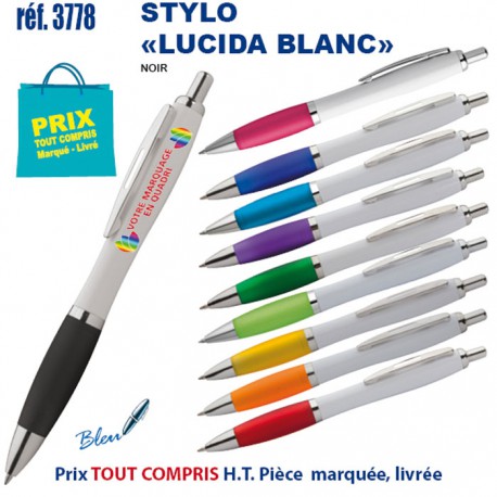 STYLO LUCIDA BLANC QUADRI REF 3778 3778 Stylos plastiques  0,80 €