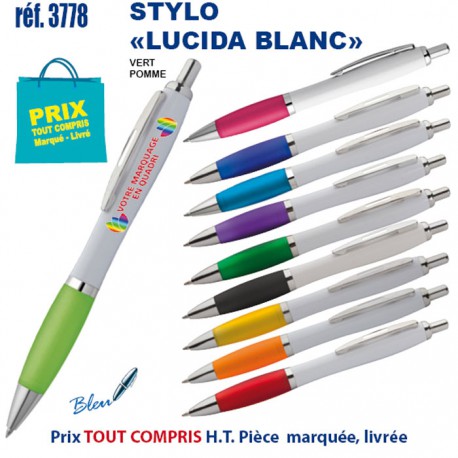 STYLO LUCIDA BLANC QUADRI REF 3778 3778 Stylos plastiques  0,80 €