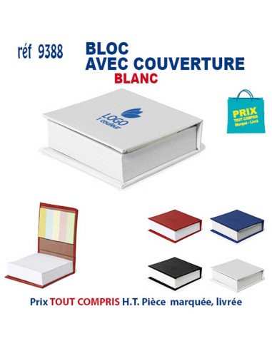BLOC NOTES EPAIS AVEC COUVERTURE RIGIDE COLOREE REF 9388 9388 bloc notes - bloc mémos  3,92 €