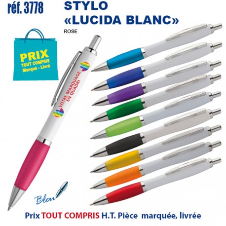 STYLO LUCIDA BLANC QUADRI REF 3778 3778 Stylos plastiques  0,80 €