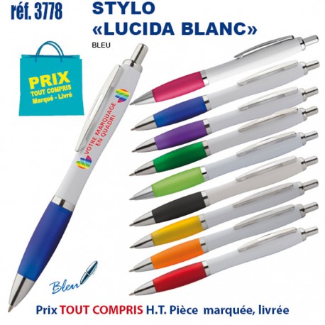 STYLO LUCIDA BLANC QUADRI REF 3778 3778 Stylos plastiques  0,80 €