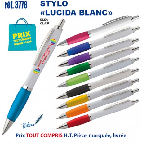 STYLO LUCIDA BLANC QUADRI REF 3778 3778 Stylos plastiques  0,80 €