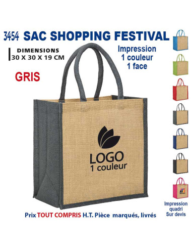 SAC SHOPPING FESTIVAL REF 3454 3454 SACS SHOPPING - TOTEBAG  5,55 €